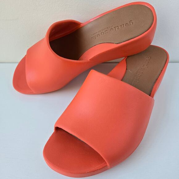 Gentle Souls by Kenneth Cole NEW Gisele Eva Wedge Heeled Slide Sandal Size 6 - Picture 3 of 16